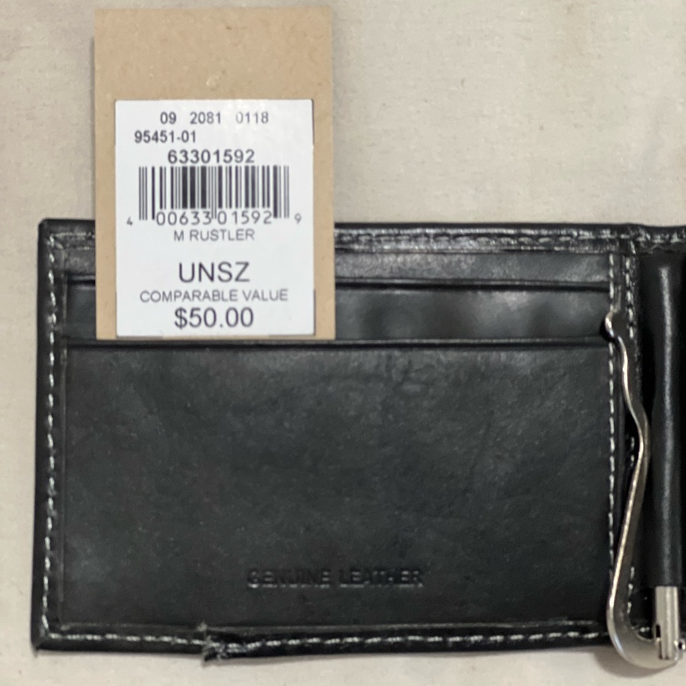Wilsons Leather Black Money Clip